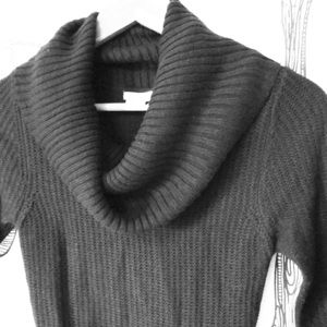 Black Cowl Neck Sweater Dress